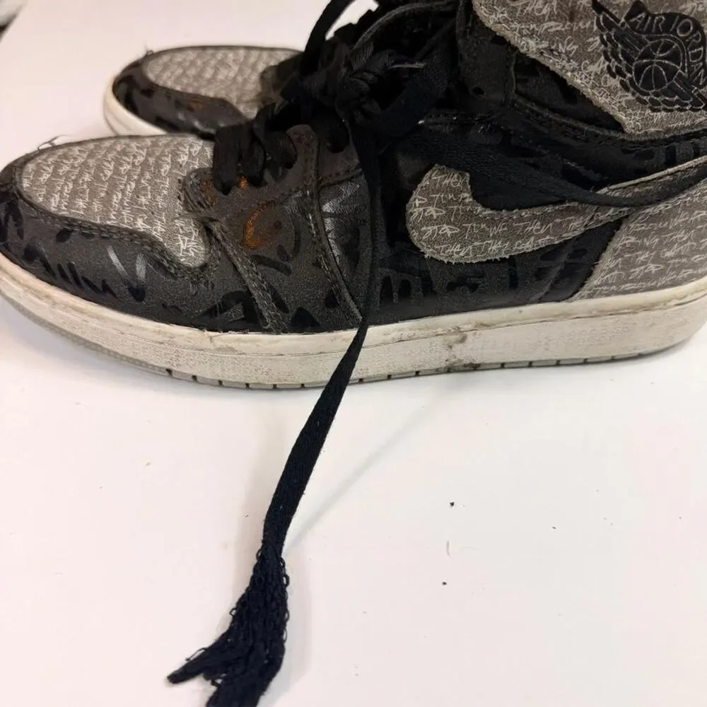 Jordan Men's Grey and Black Trainers